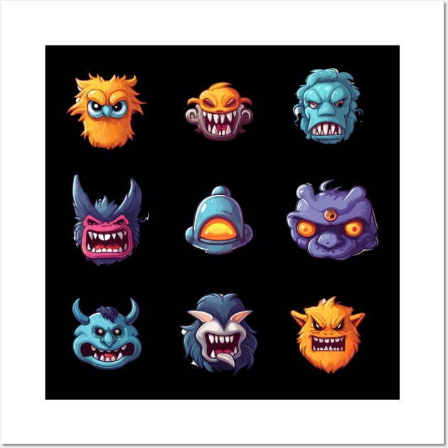 Scary Faces of Evil and Shizz Halloween Costume Wall Art by DanielLiamGill